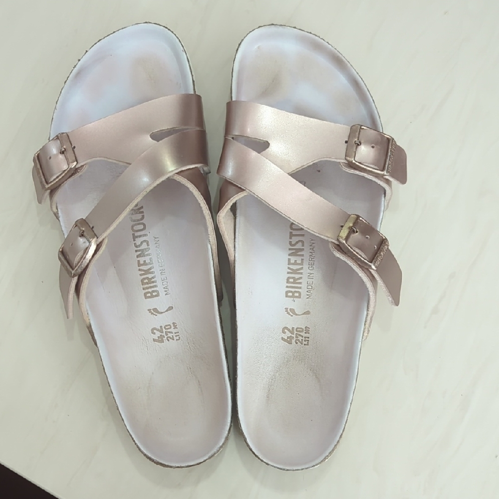 Birkenstock  - Yao Birko Flor, Women's Rose Gold Sandals